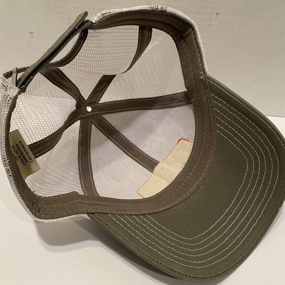 LL Bean Hunting Mesh Trucker Hat Cap Patch Adjustable Green White - Picture 5 of 6